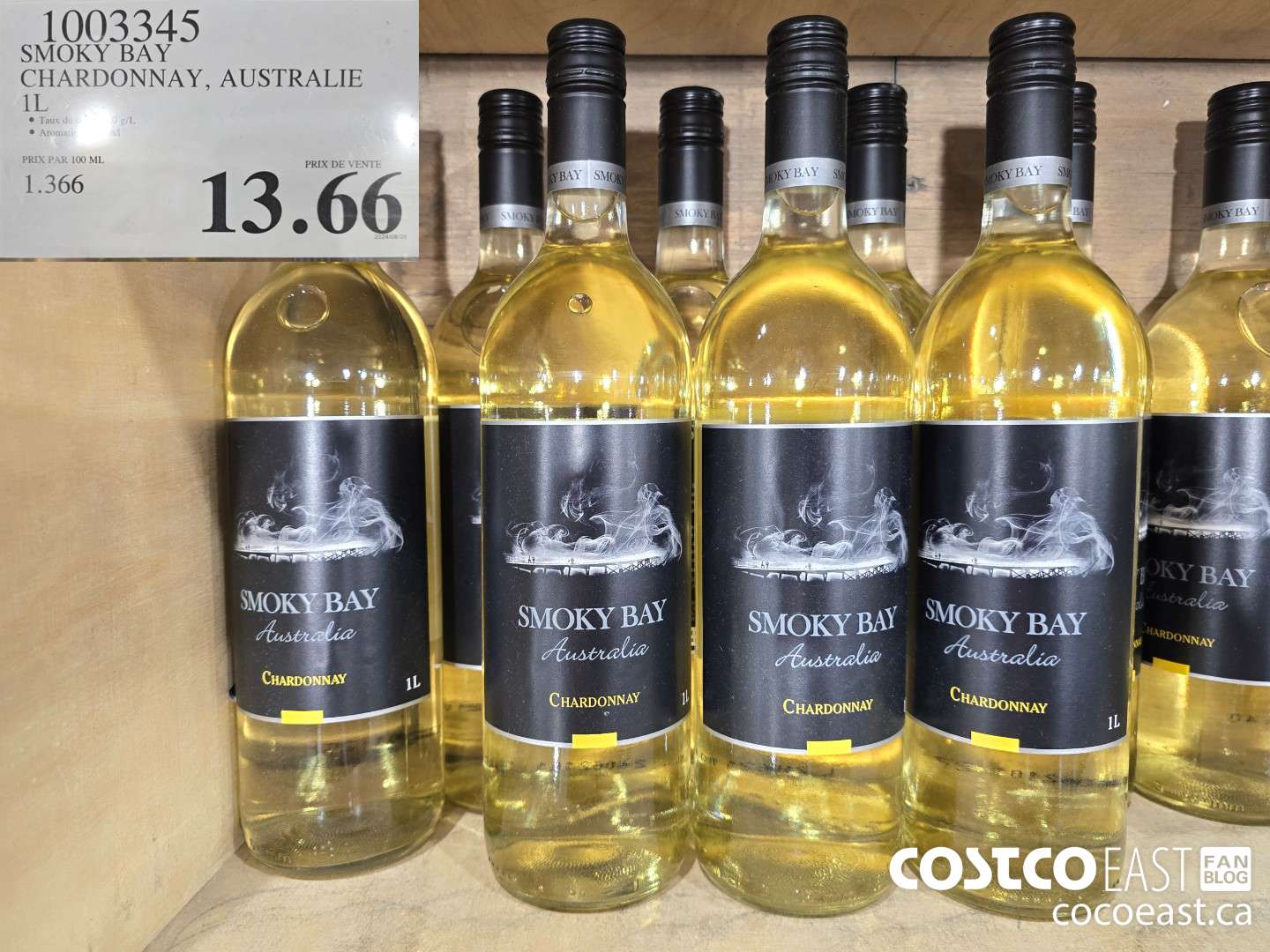 1003345 SMOKY BAY CHARDONNAY, AUSTRALIE 1 L $13.99