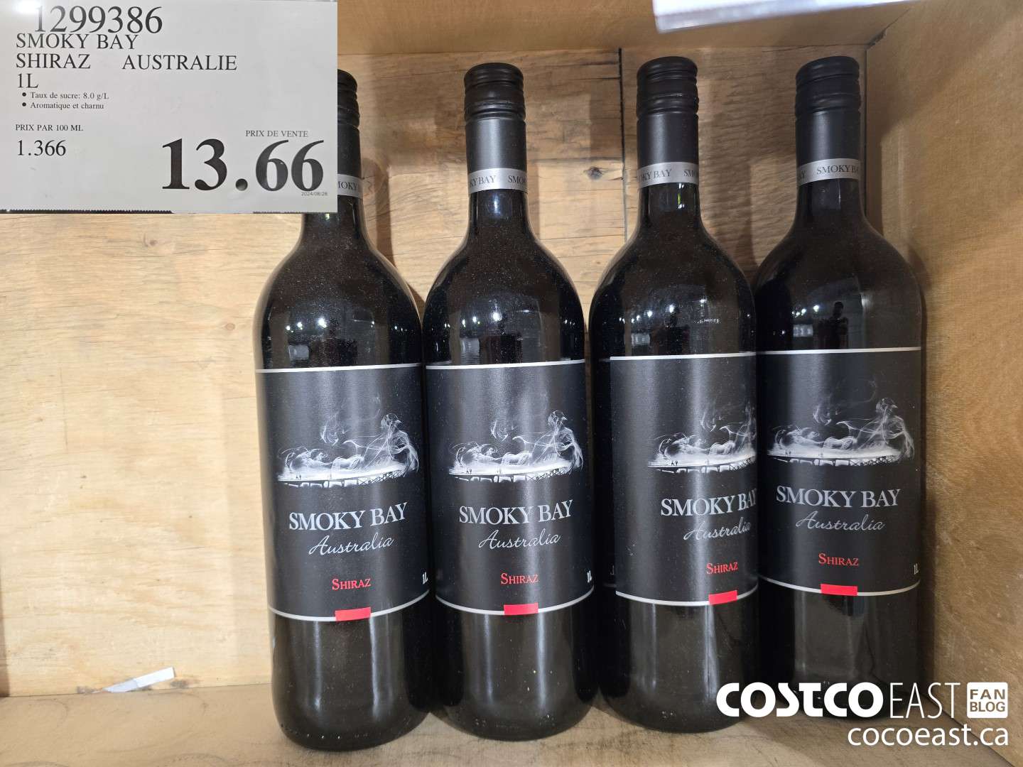 1299386 SMOKY BAY SHIRAZ AUSTRALIE 1L $13.66