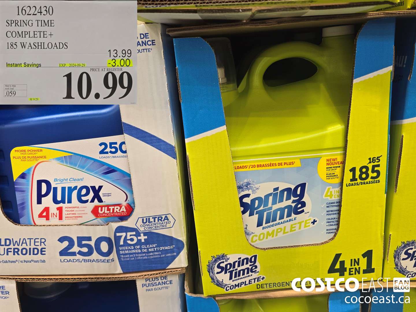 1622430 SPRING TIME COMPLETE+ 185 washloads ($3.00 INSTANT SAVINGS EXPIRES ON 2024-09-29) $10.99