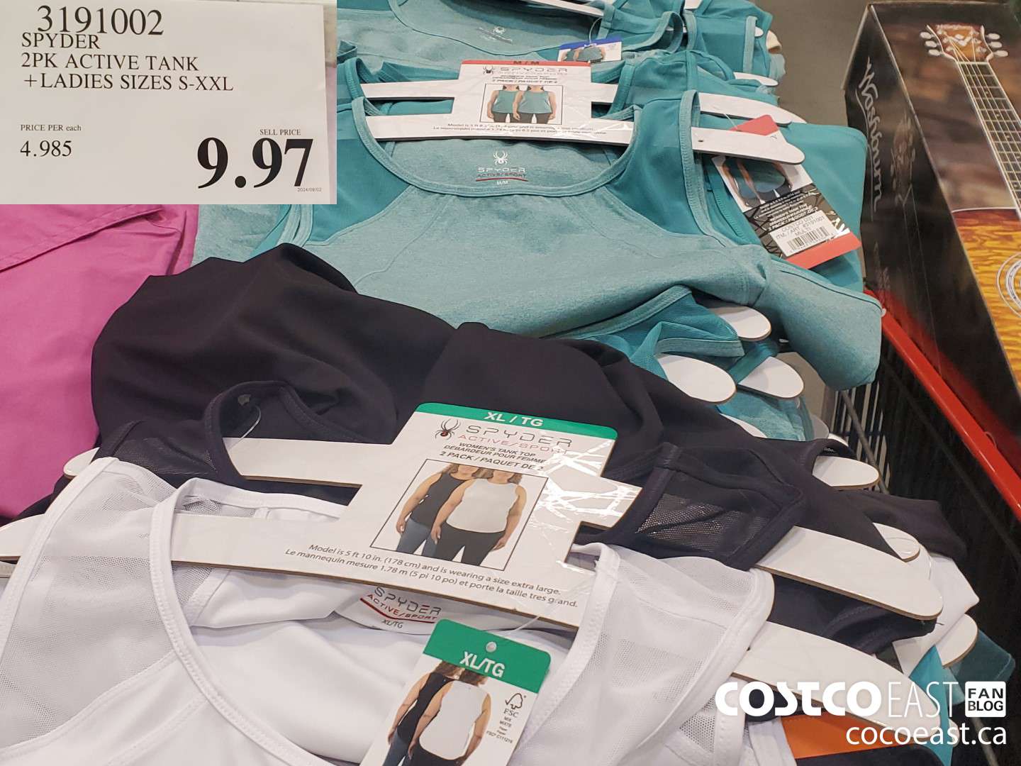 3191002 SPYDER 2PK ACTIVE TANK +LADIES SIZES S-XXL $9.97