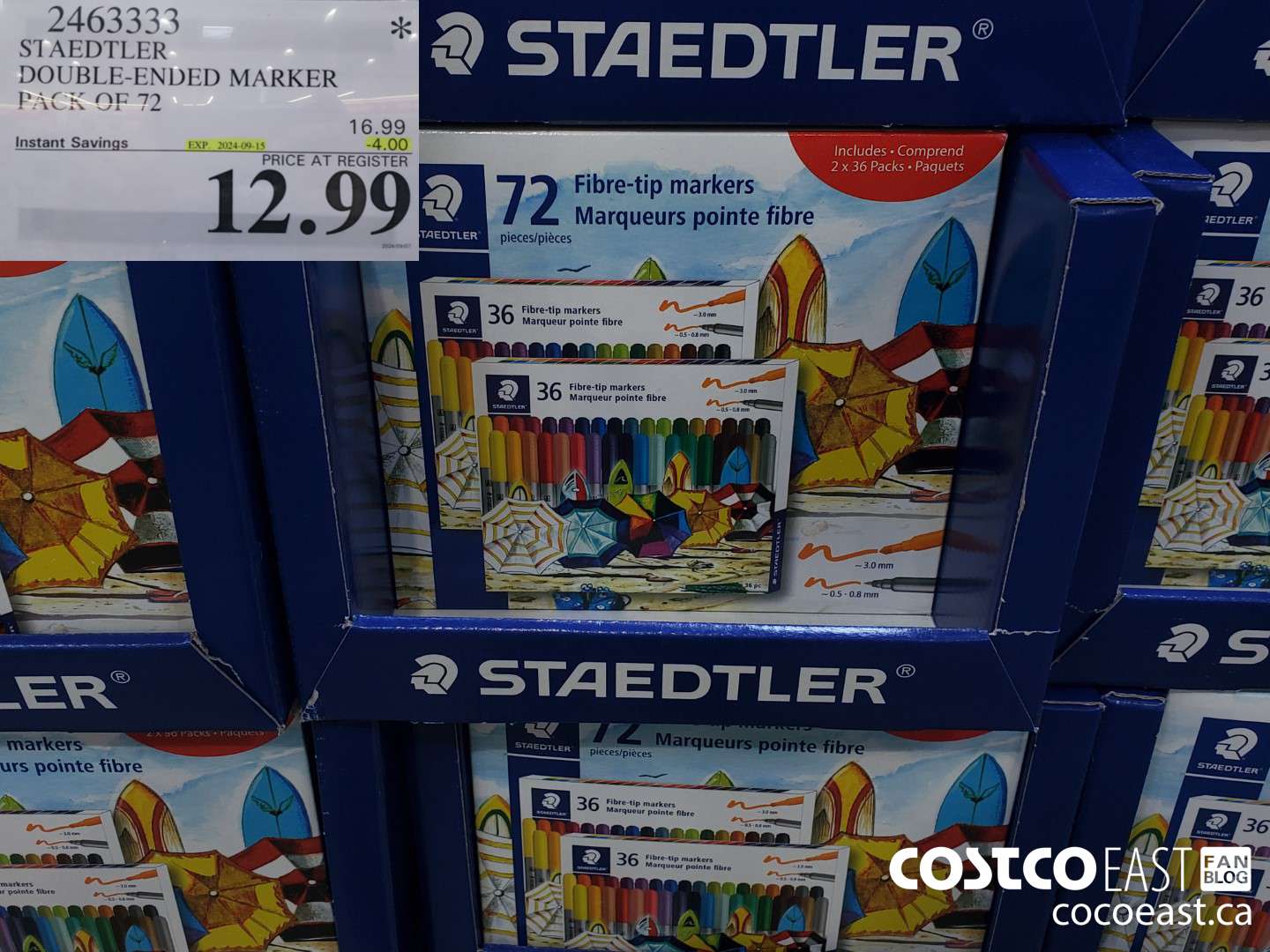 2463333 STAEDTLER DOUBLE-ENDED MARKER PACK OF 72 ($4.00 INSTANT SAVINGS EXPIRES ON 2024-09-15) $12.99