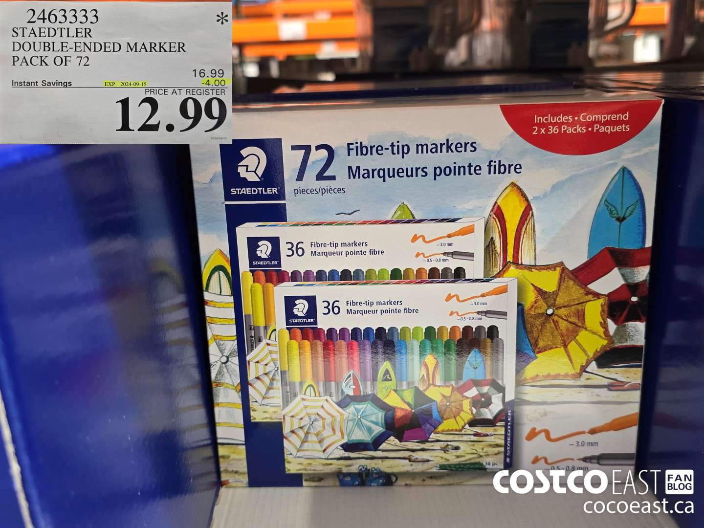 2463333 STAEDTLER DOUBLE-ENDED MARKER PACK OF 72 ($4.00 INSTANT SAVINGS EXPIRES ON 2024-09-15) $12.99