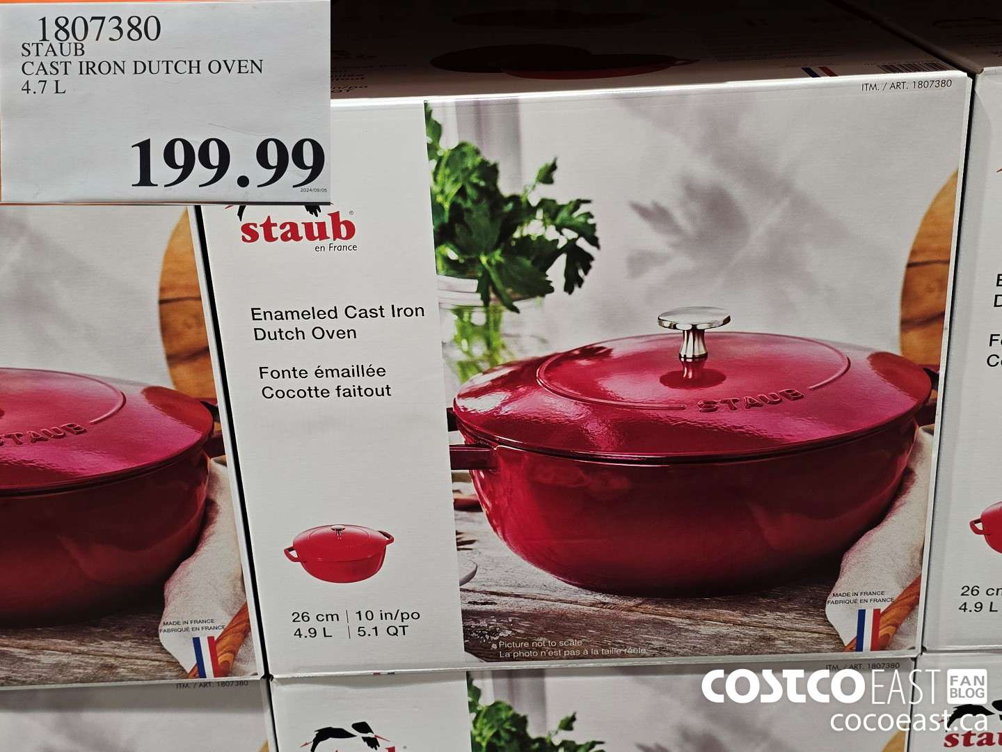1807380 STAUB CAST IRON DUTCH OVEN 4.7 L $199.99