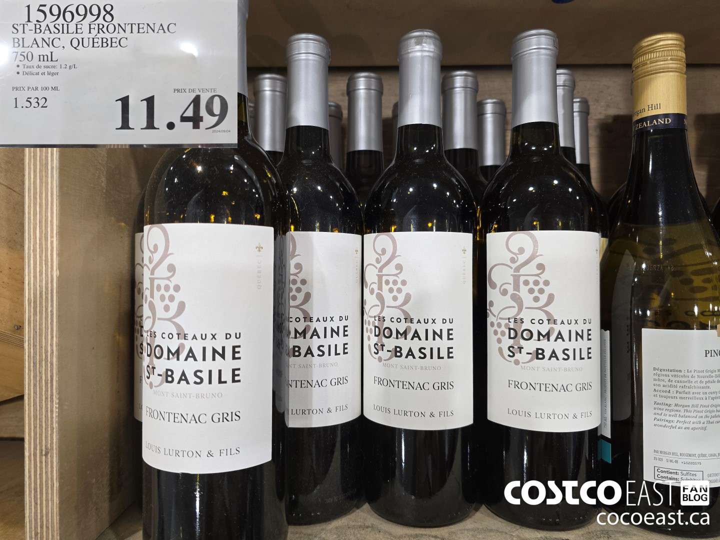 1596998 ST-BASILE FRONTENAC BLANC, QUEBEC 750 ML $11.49