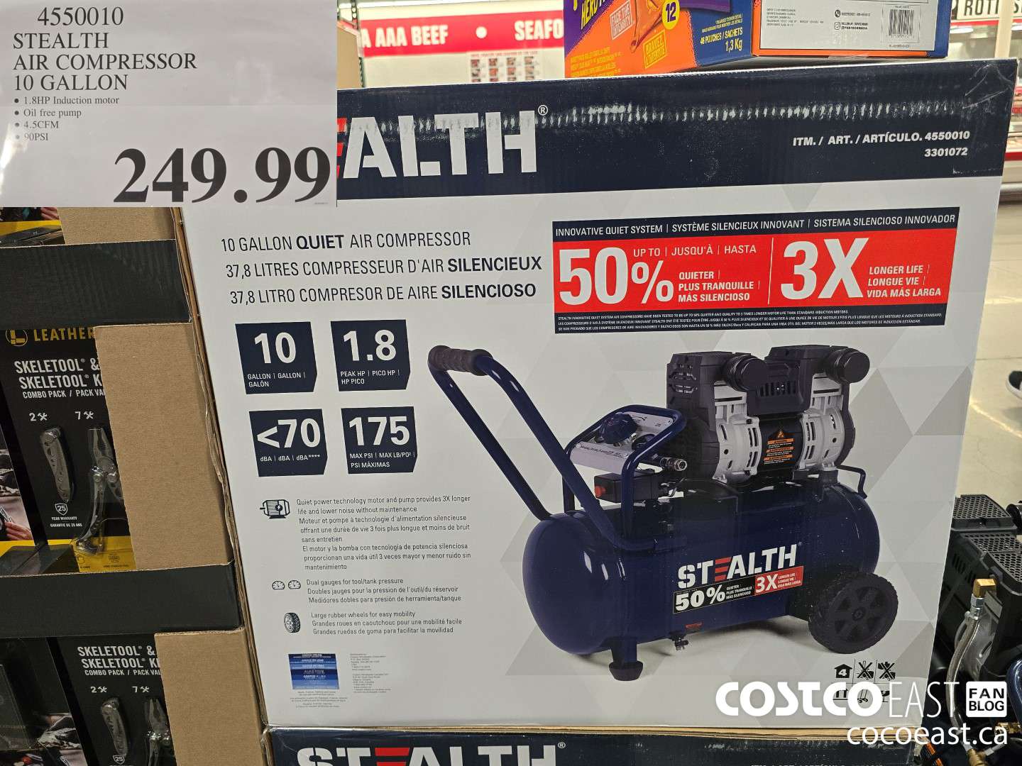 4550010 STEALTH AIR COMPRESSOR 10 GALLON $249.99