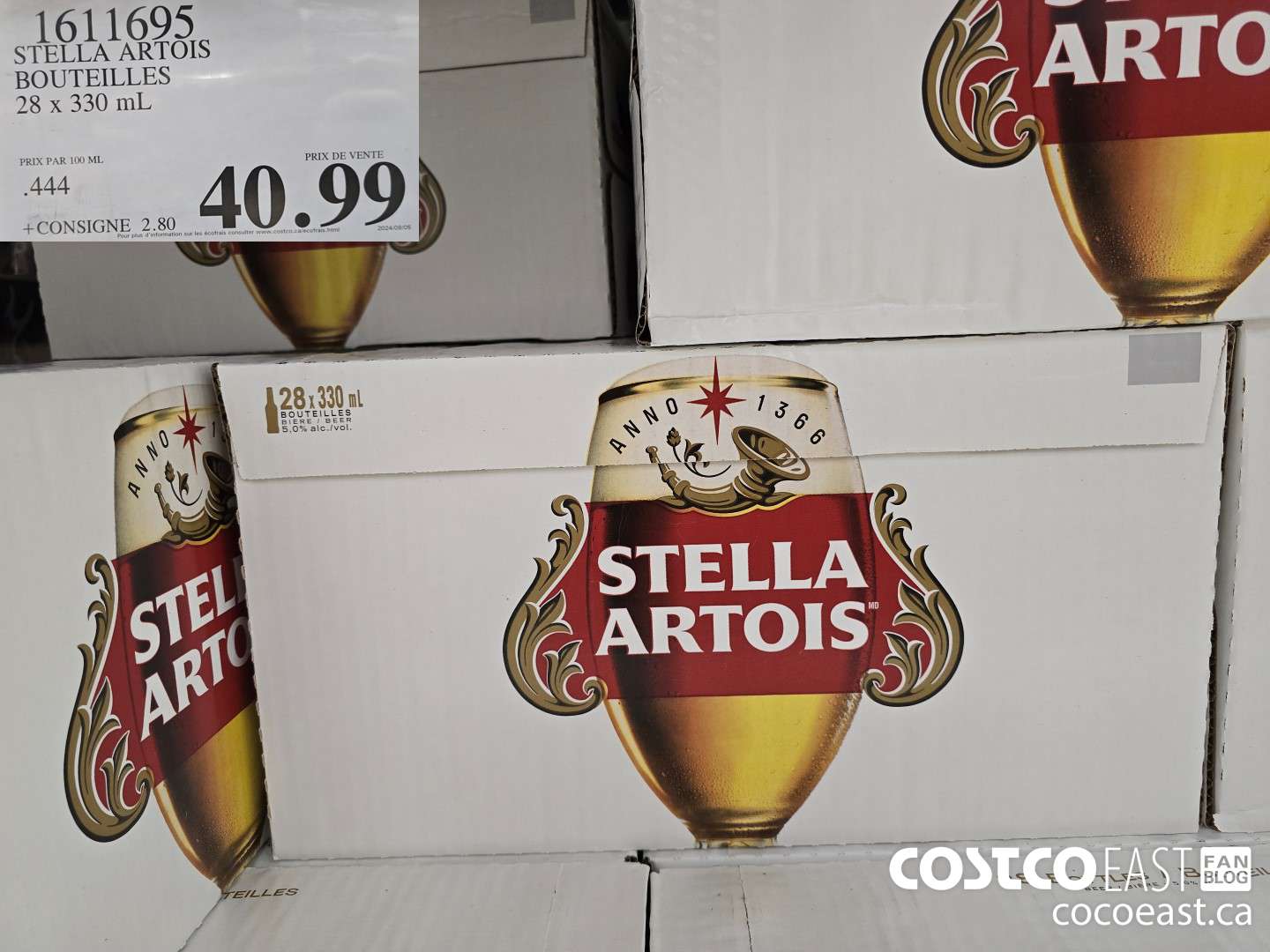1611695 STELLA ARTOIS BOUTEILLES 28 x 330 mL $40.99