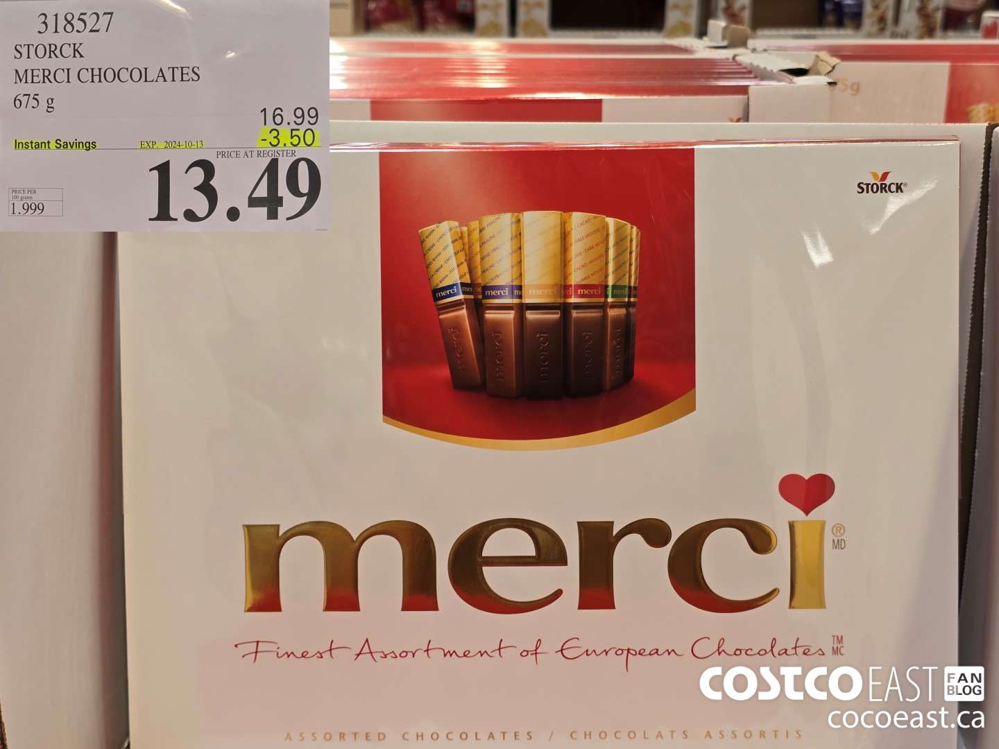 318527 STORCK MERCI CHOCOLATE 675G ($3.50 INSTANT SAVINGS EXPIRES ON 2024-10-13) $13.49