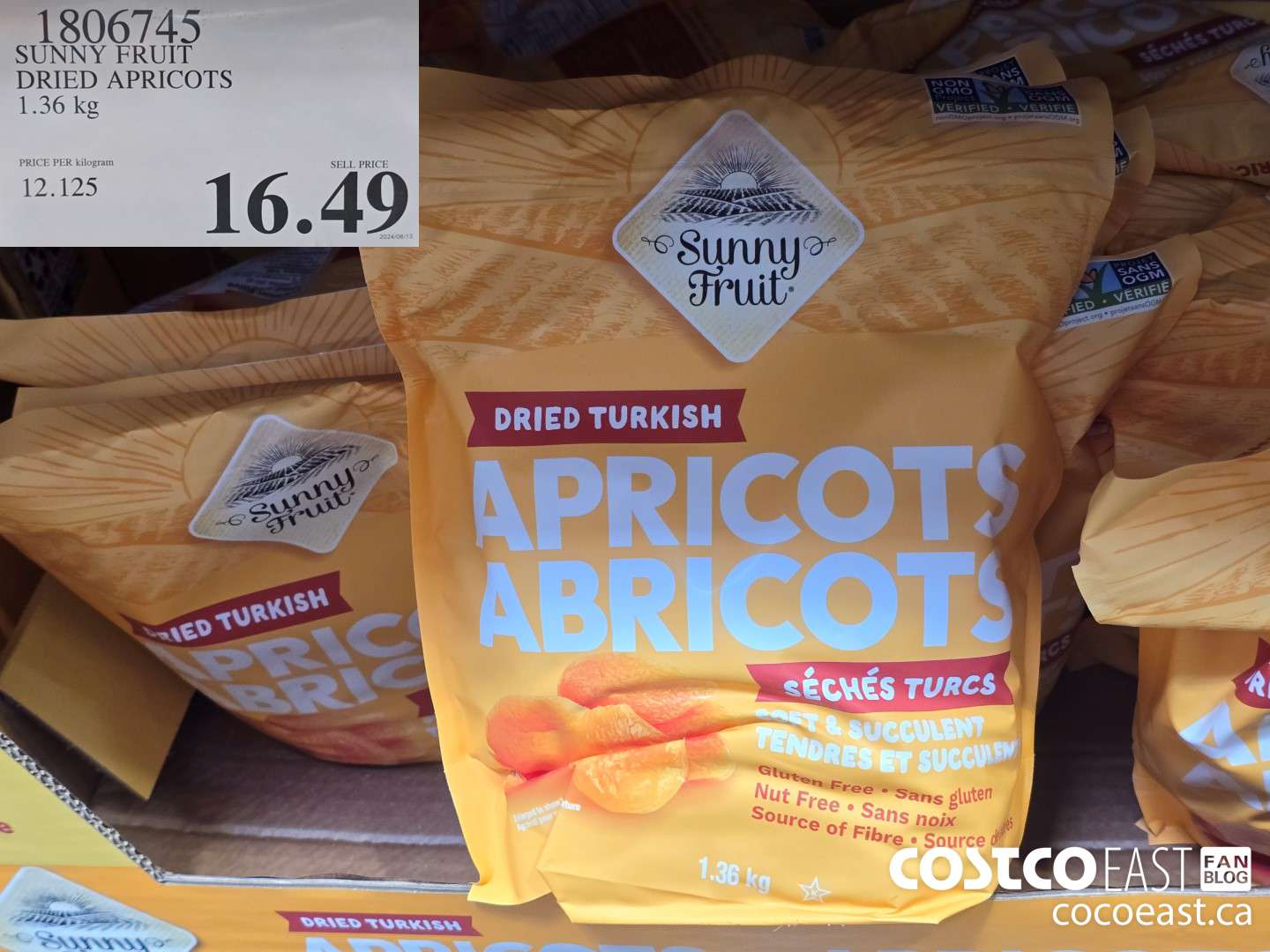 1806745 SUNNY FRUIT DRIED APRICOTS 1.36 kg $16.49