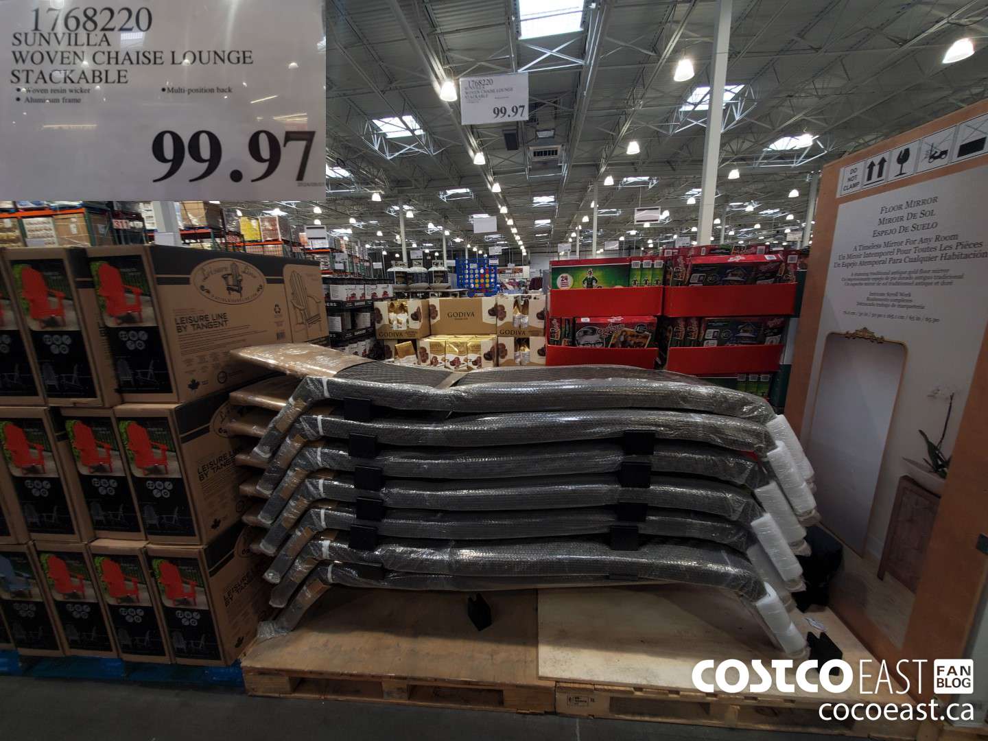 1768220 SUNVILLA WOVEN CHAISE LOUNGE STACKABLE  $99.97