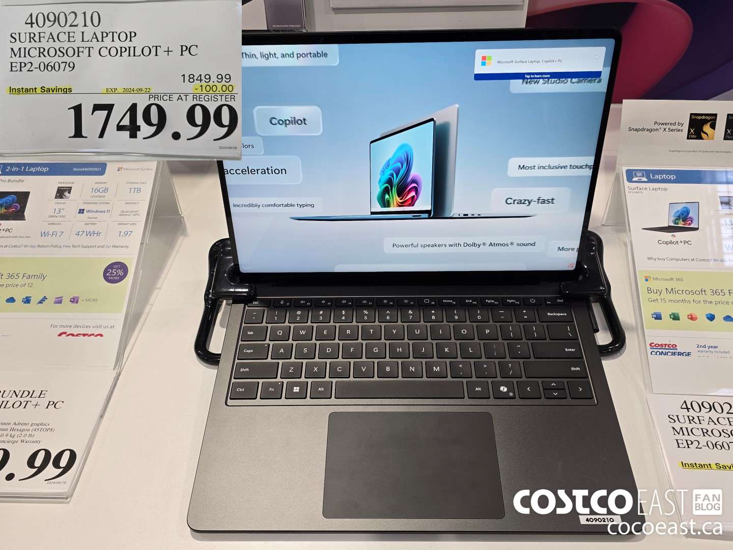 4090210 SURFACE LAPTOP MICROSOFT COPILOT + PC EP2-06079 ($100.00 INSTANT SAVINGS EXPIRES ON 2024-09-22) $1749.99