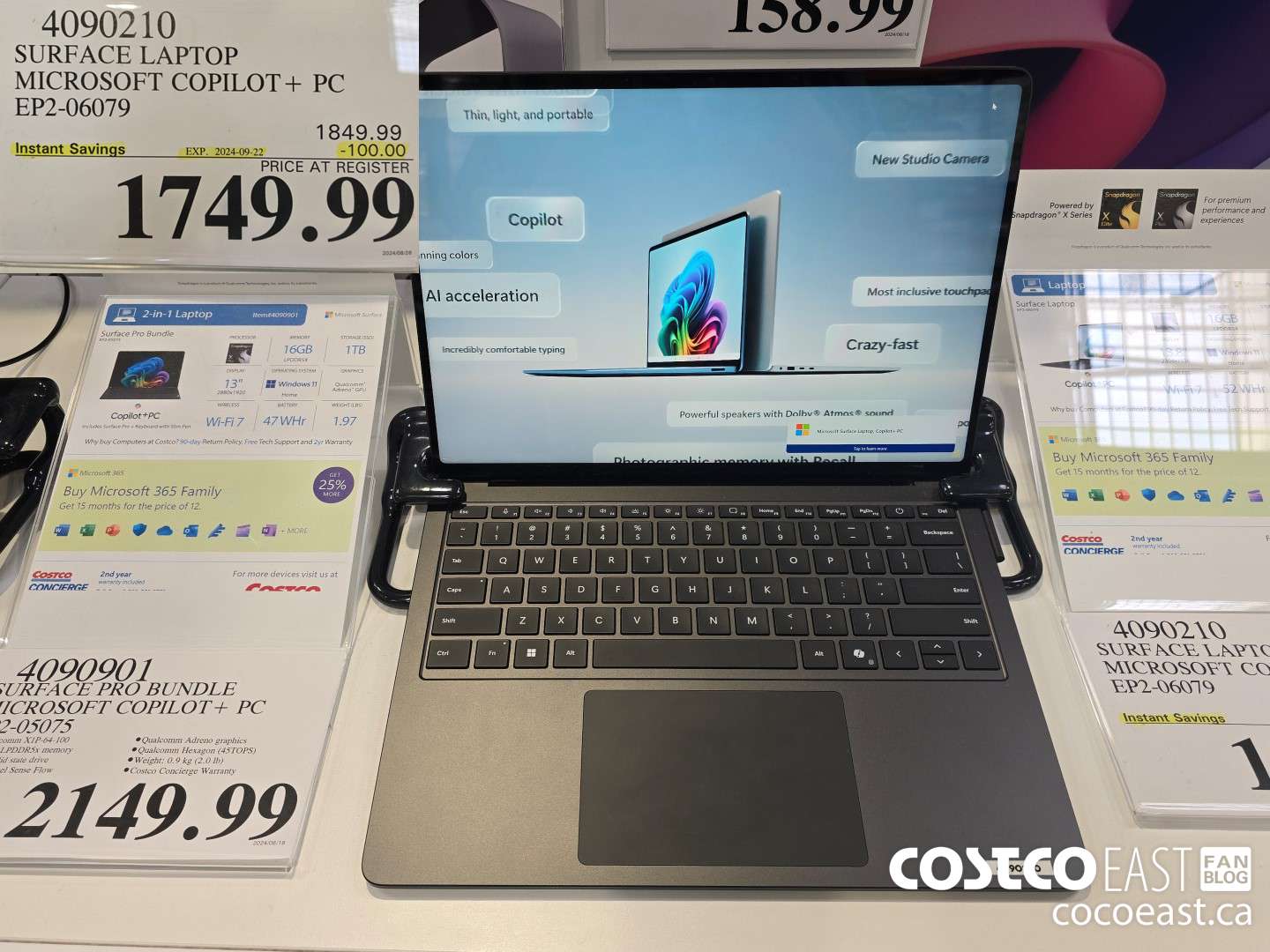 4090210 SURFACE LAPTOP MICROSOFT COPILOT + PC EP2-06079 ($100.00 INSTANT SAVINGS EXPIRES ON 2024-09-22) $1749.99