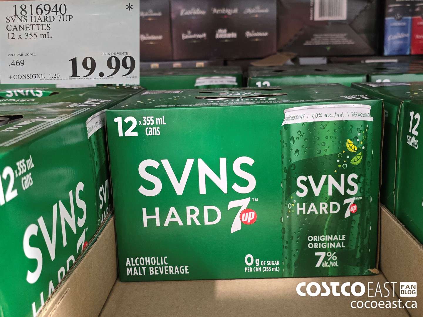 1816940 SVNS HARD 7UP CANETTES 12 x 355 ml $19.99