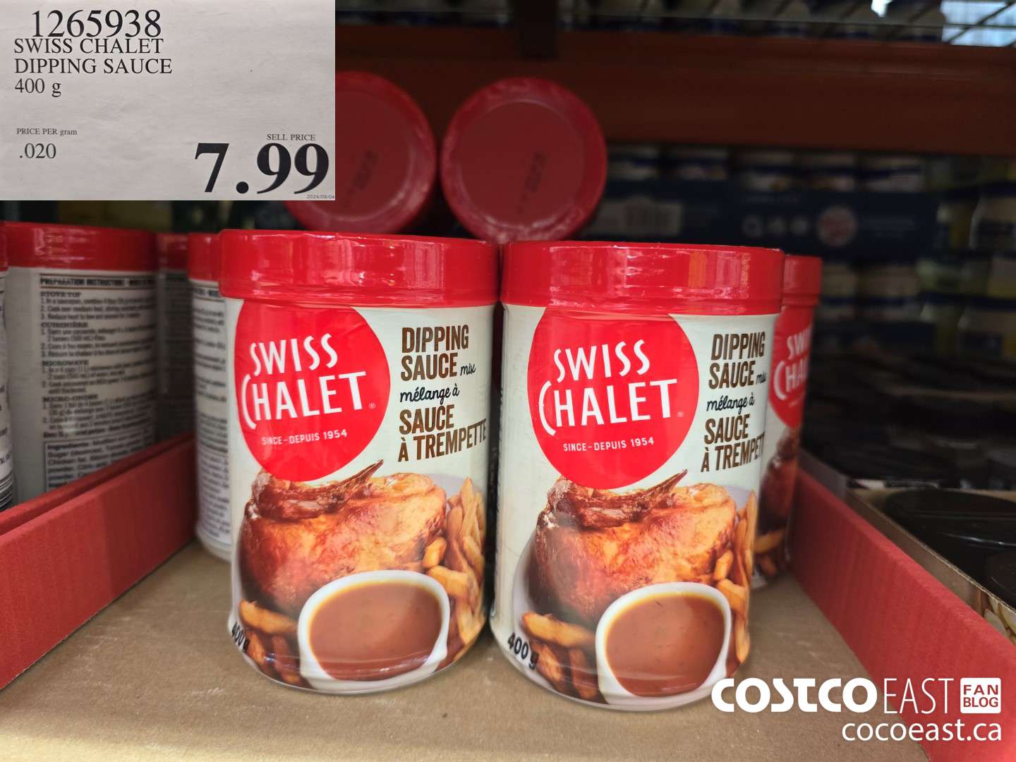 1265938 SWISS CHALET DIPPING SAUCE 400 G $7.99