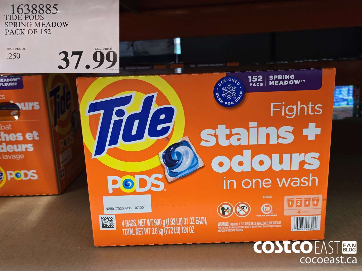 1638885 TIDE PODS SPRING MEADOW PACK OF 152 $37.89