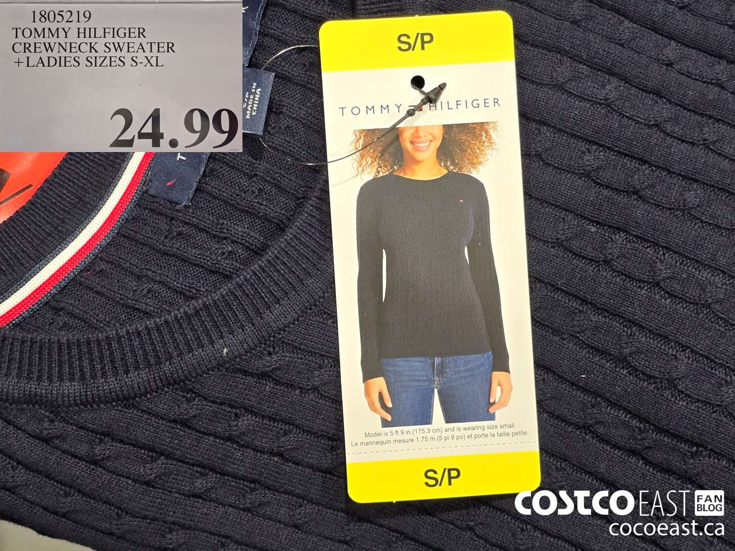 1805219 TOMMY HILFIGER CREWNECK SWEATER + LADIES SIZES S-XL $24.99