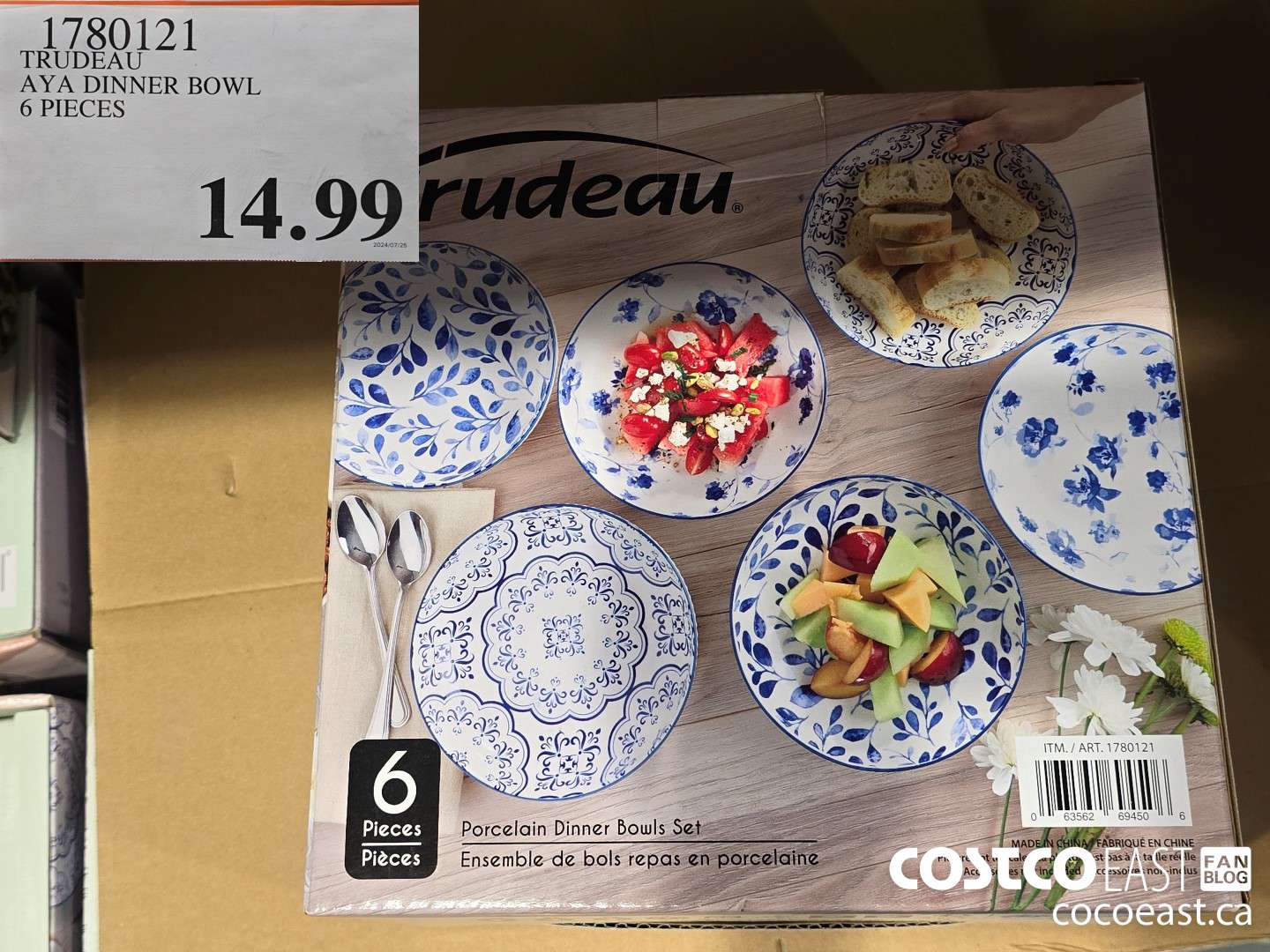 1780121 TRUDEAU AYA DINNER BOWL 6 PIECES $14.99