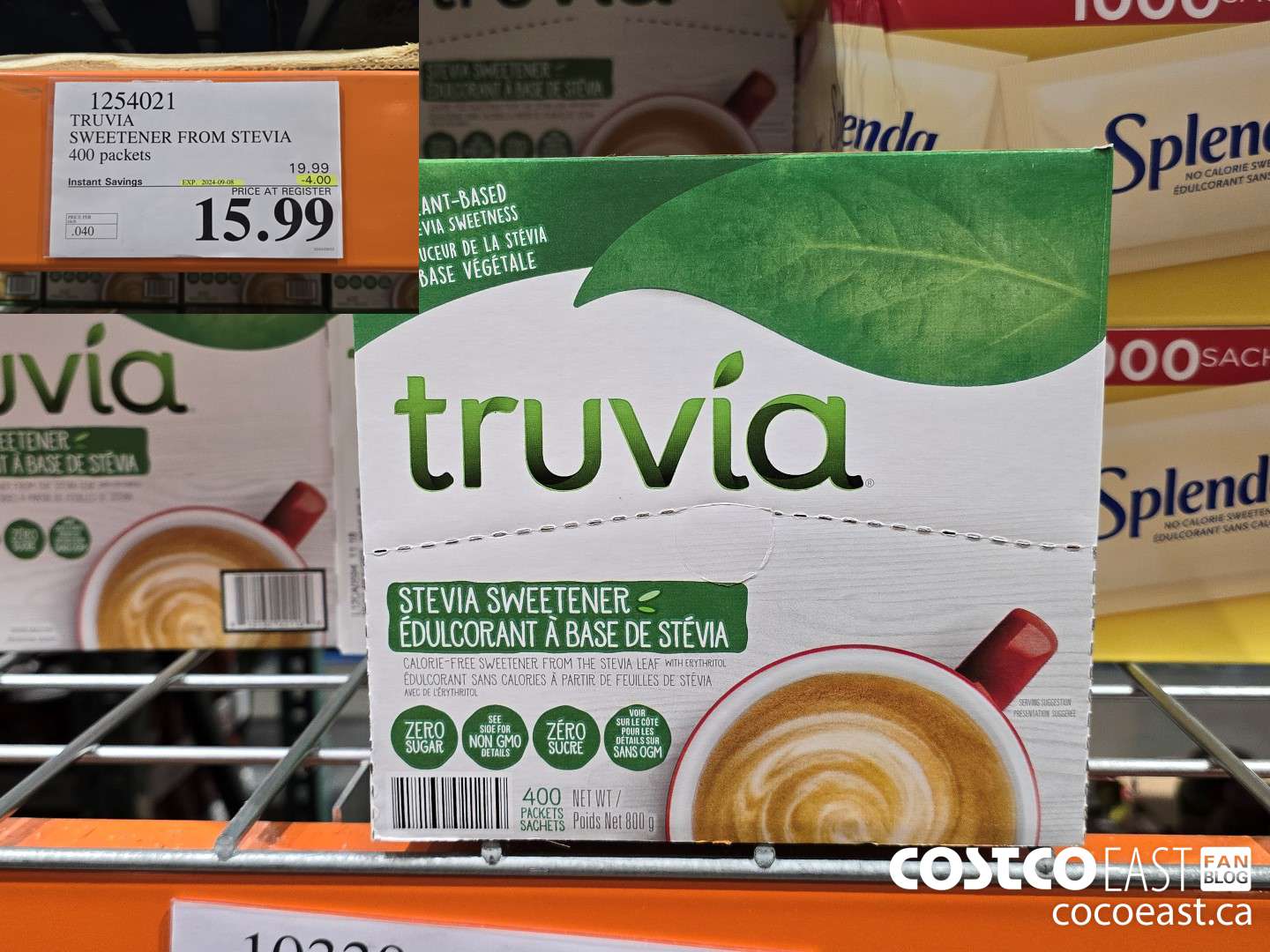 1254021 TRUVIA SWEETENER FROM STEVIA 400 packets ($4.00 INSTANT SAVINGS EXPIRES ON 2024-09-08) $15.99