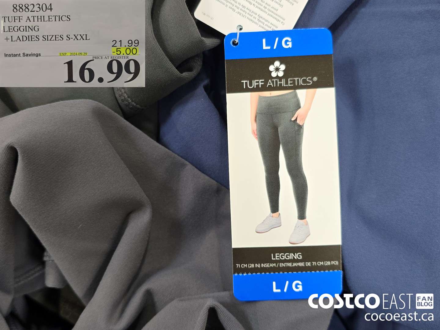 8882304 TUFF ATHLETICS LEGGING +LADIES SIZES S-XXL ($5.00 INSTANT SAVINGS EXPIRES ON 2024-09-29) $16.99