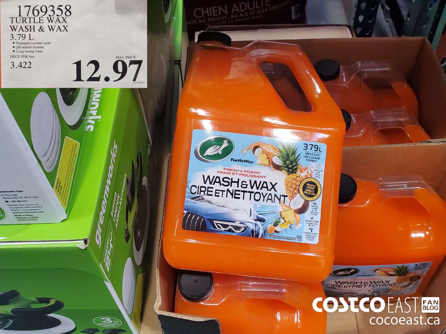 1769358 TURTLE WAX WASH & WAX 3.79L $12.97