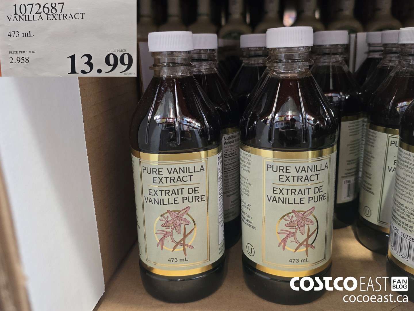 1072687 VANILLA EXTRACT 473 ML $13.99