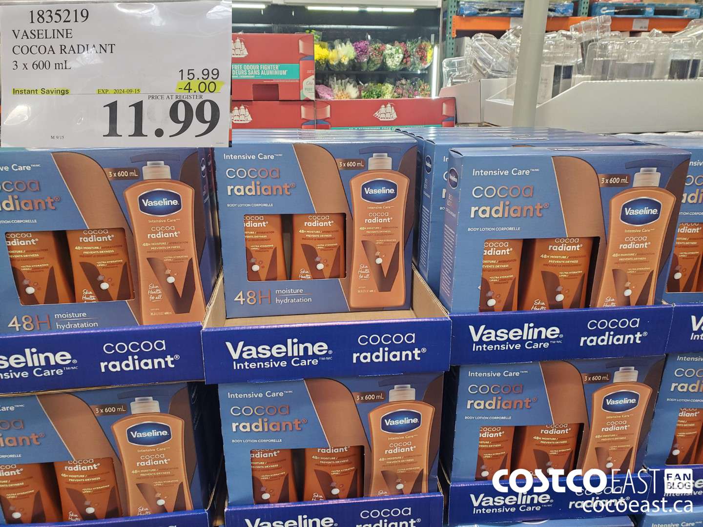 1835219 VASELINE COCOA RADIANT 3 x 600 mL ($4.00 INSTANT SAVINGS EXPIRES ON 2024-09-15) $11.99