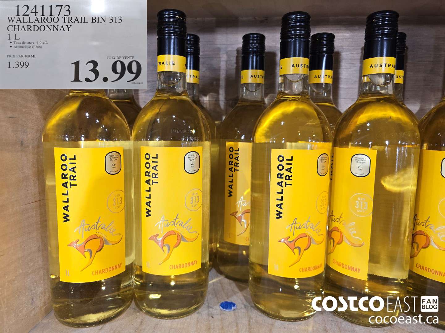 1241173 WALLAROO TRAIL BIN 313 CHARDONNAY 1 L $13.99