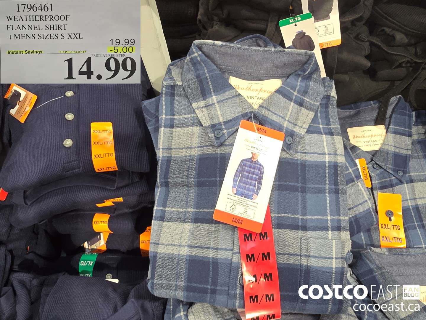 1796461 WEATHERPROOF FLANNEL SHIRT +MENS SIZES S-XXL ($5.00 INSTANT SAVINGS EXPIRES ON 2024-09-15) $14.99