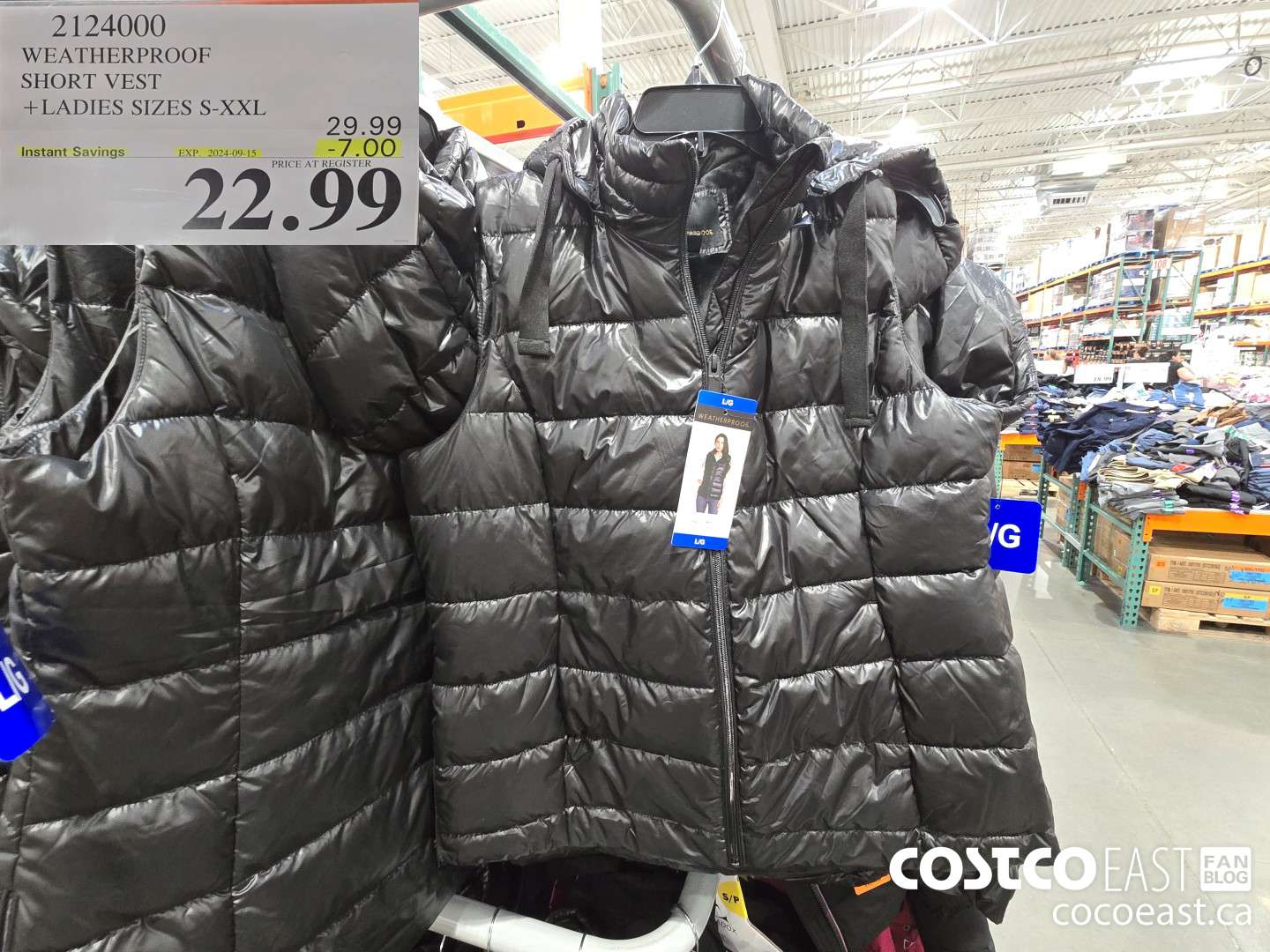 2124000 WEATHERPROOF SHORT VEST +LADIES SIZES S-XXL ($7.00 INSTANT SAVINGS EXPIRES ON 2024-09-15) $22.99