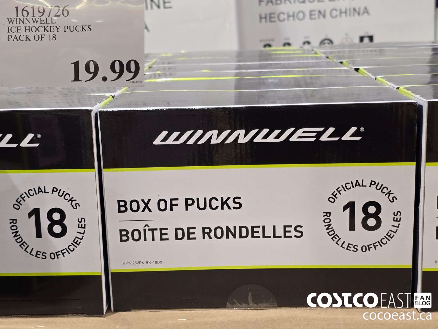 1619726 WINNWELL ICE HOCKEY PUCKS PACK OF 18 $19.99