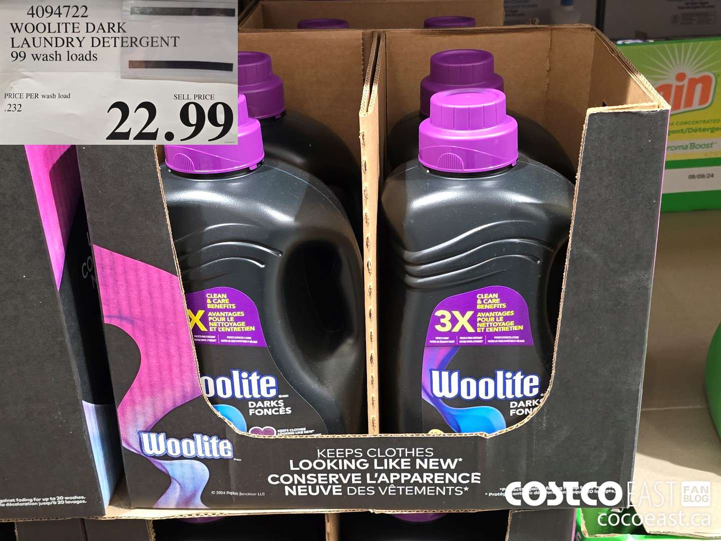 4094722 WOOLITE DARK LAUNDRY DETERGENT 99 wash loads $22.99