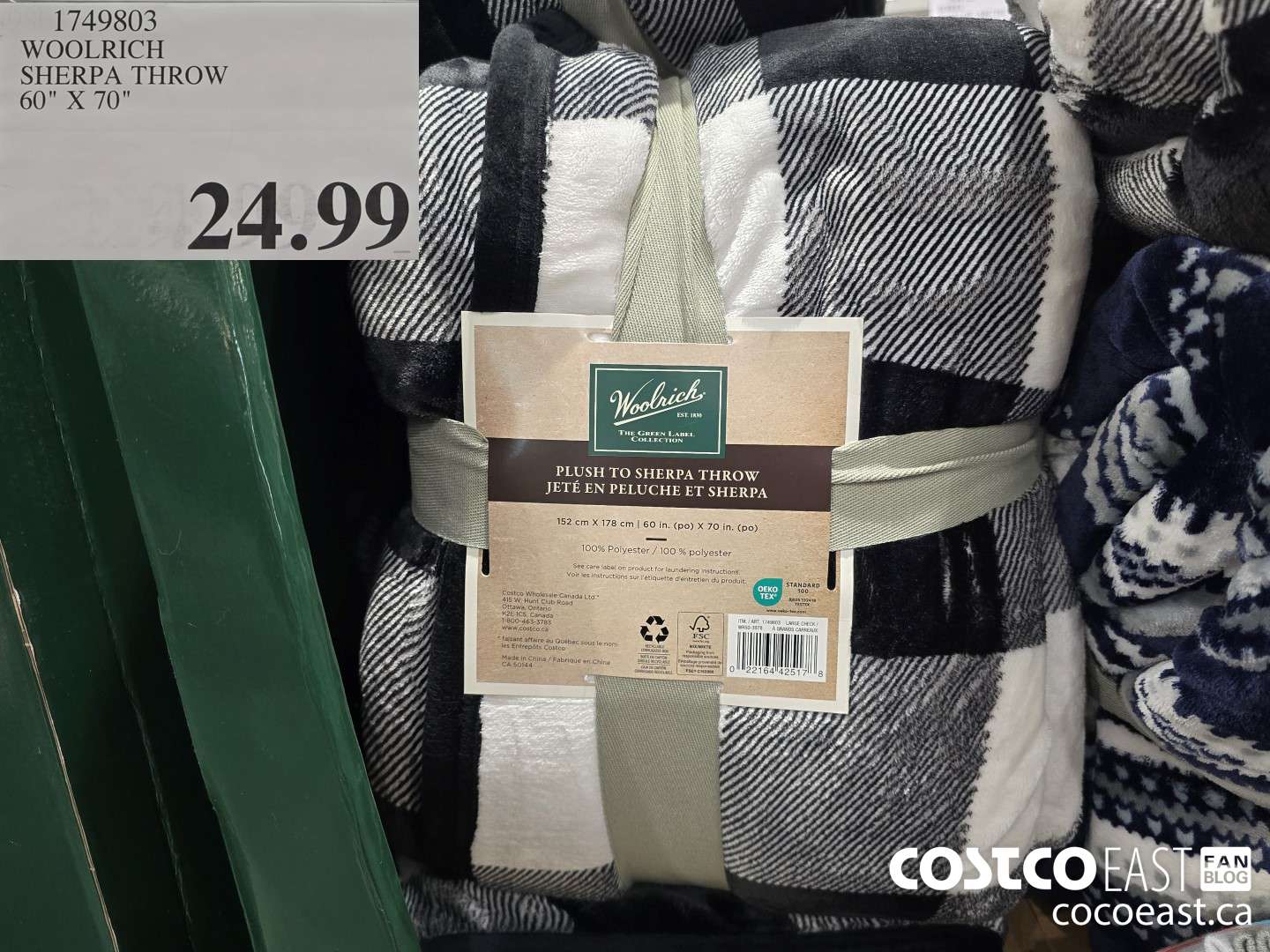 1749803 WOOLRICH SHERPA THROW 60