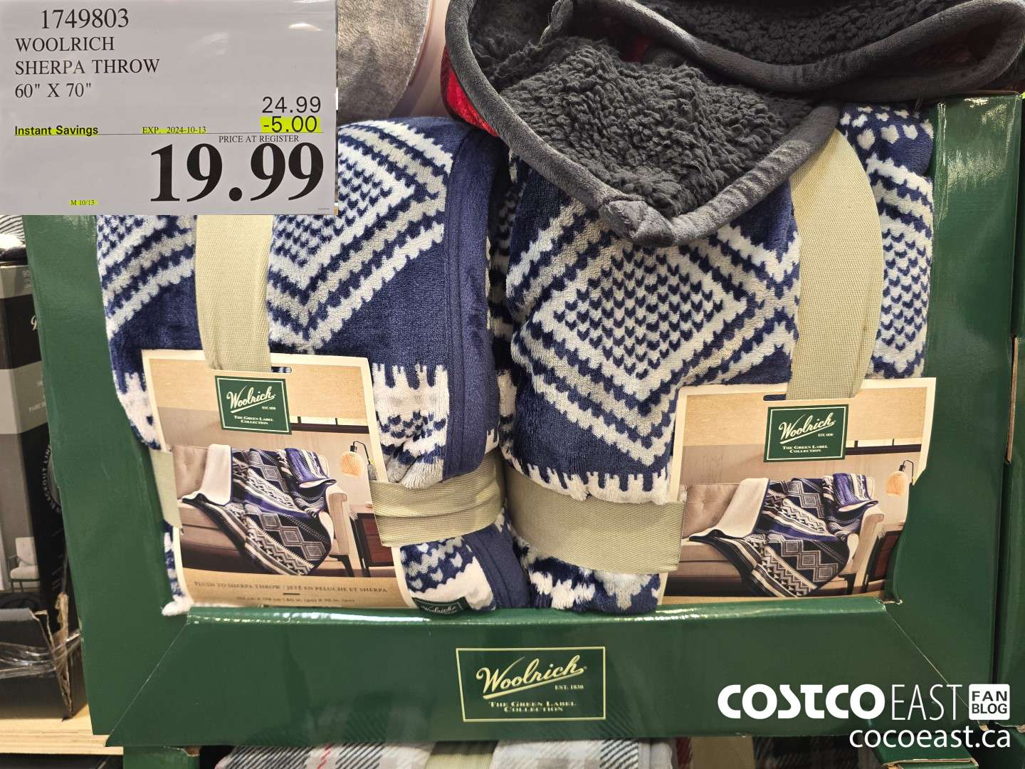 1749803 WOOLRICH SHERPA THROW 60