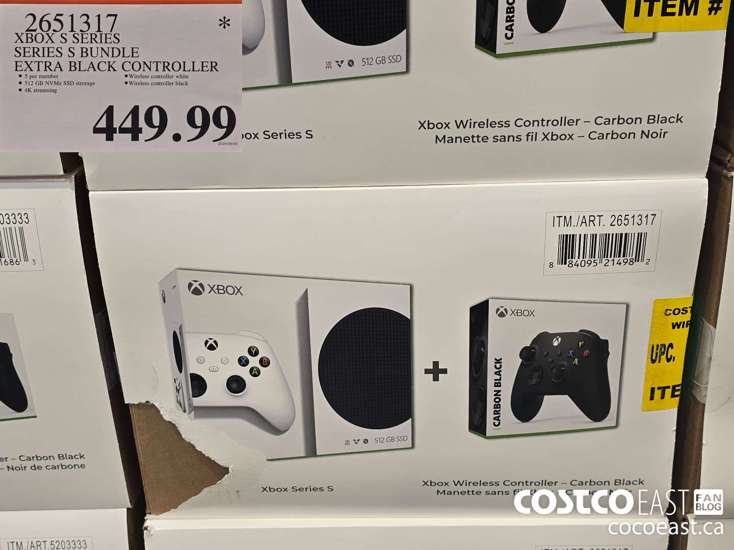 2651317 XBOX S SERIES SERIES S BUNDLE EXTRA BLACK CONTROLLER $449.99