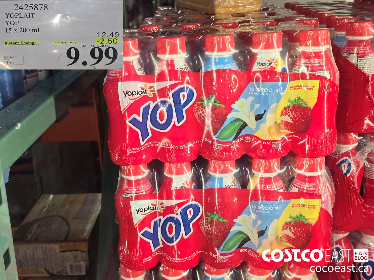 2425878 YOPLAIT YOP 15 x 200 ml ($2.50 INSTANT SAVINGS EXPIRES ON 2024-09-24) $9.99