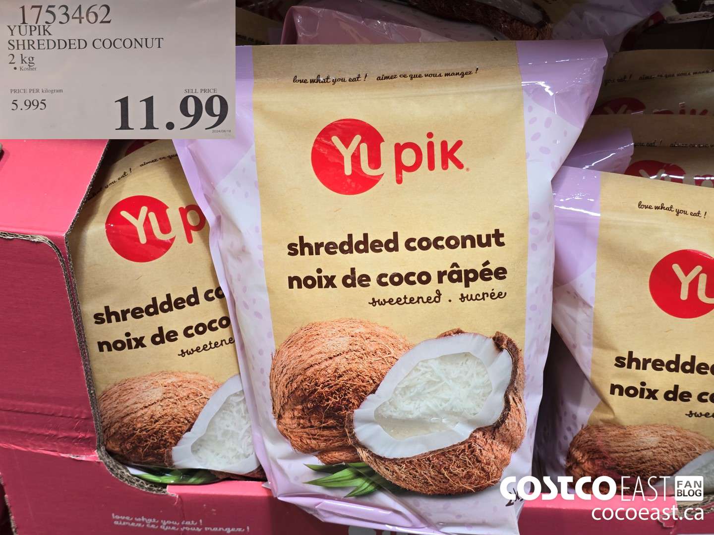 1753462 YUPIK SHREDDED COCONUT 2 kg $11.99