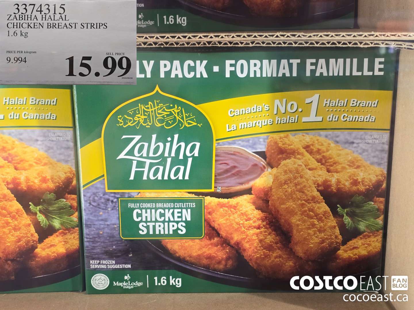 3374315 ZABIHA HALAL CHICKEN BREAST STRIPS 1.6 kg $15.99