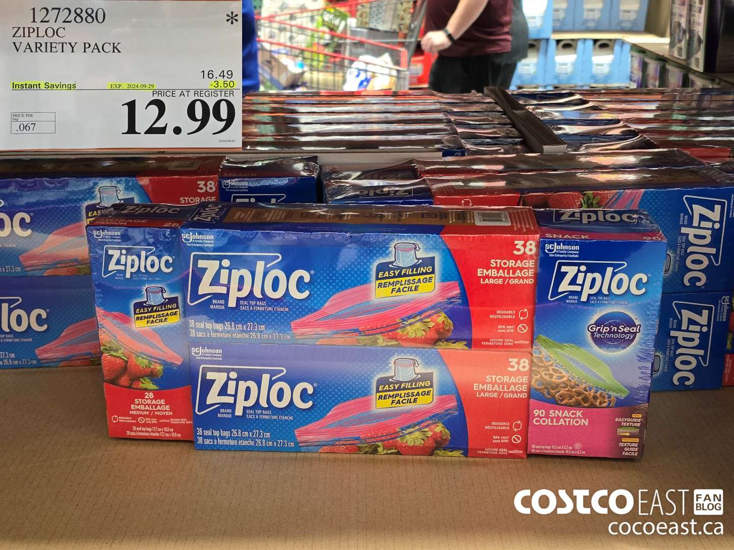 1272880 ZIPLOC VARIETY PACK ($3.50 INSTANT SAVINGS EXPIRES ON 2024-09-29) $12.99