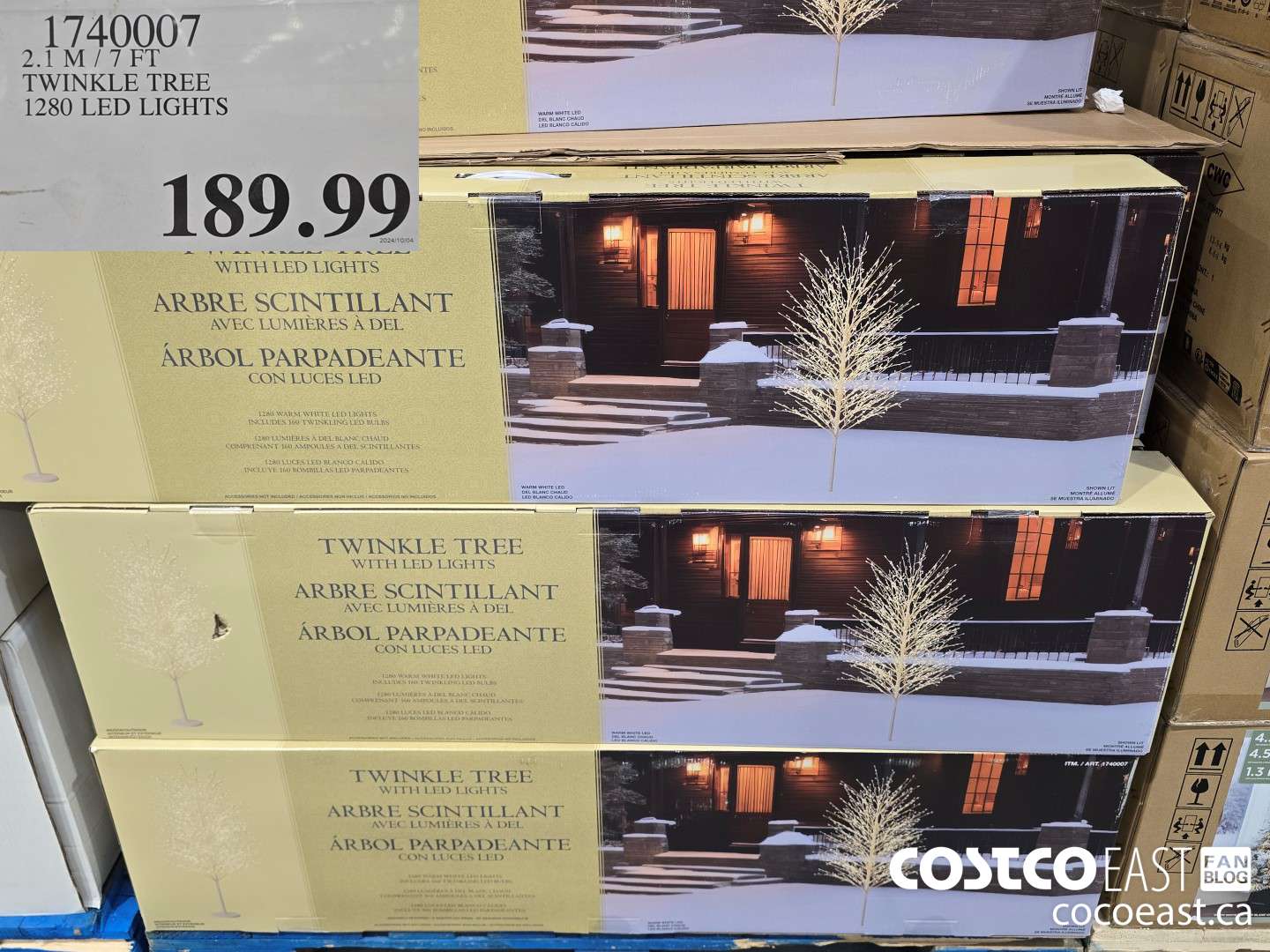 1740007 2.1M/7 FT TWINKLE TREE 1280 LED LIGHTS $189.99