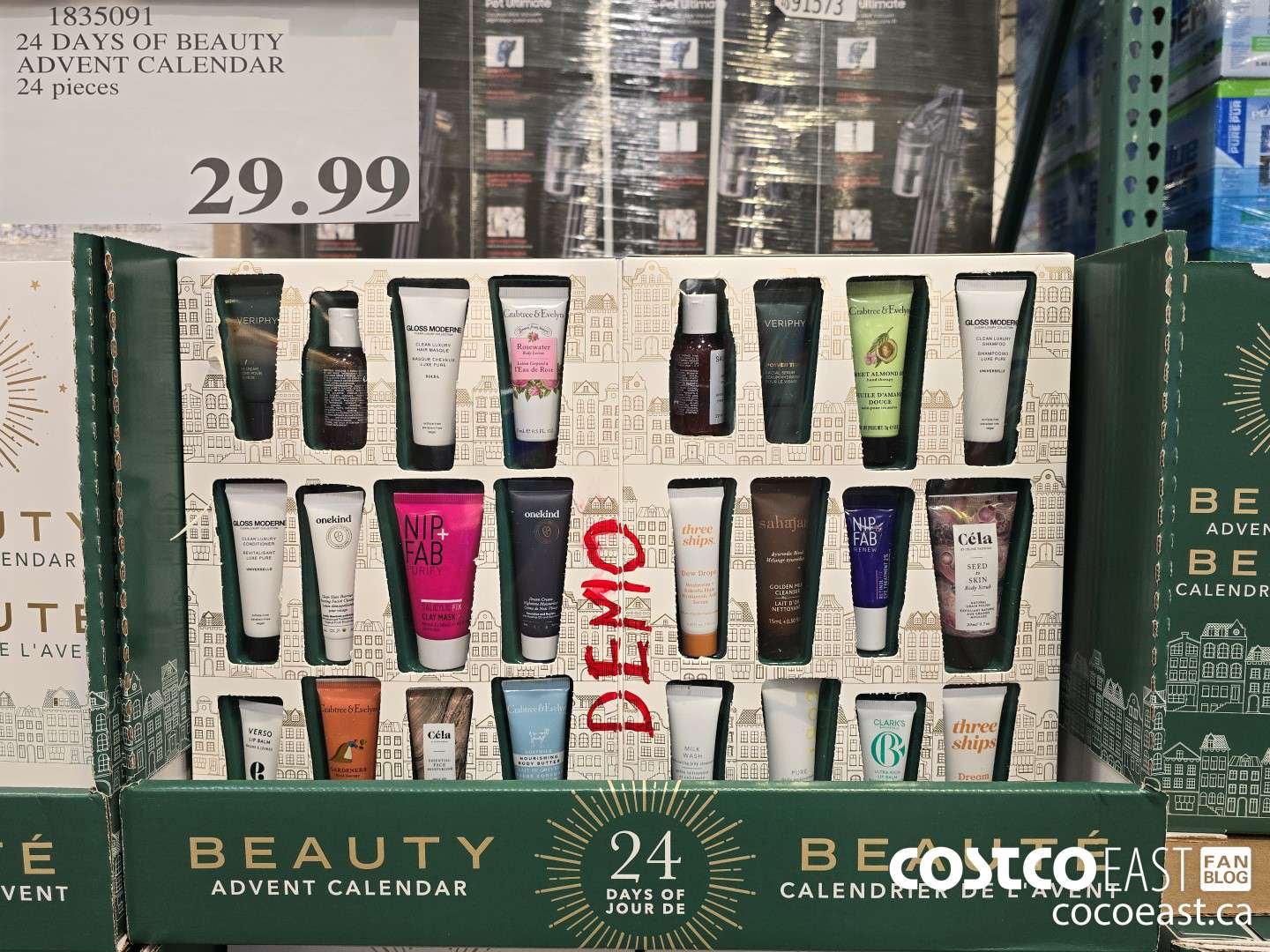 1835091 24 DAYS OF BEAUTY ADVENT CALENDAR 24 PIECES $29.99