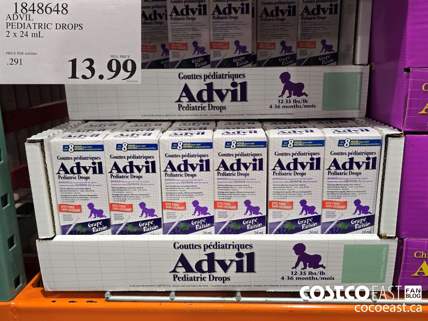 1848648 ADVIL PEDIATRIC DROPS 2 x 24 ML $13.99