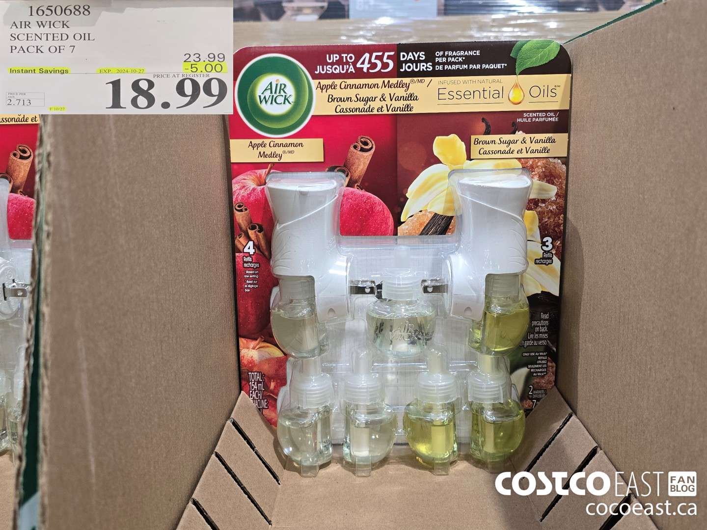 1650688 AIR WICK SCENTED OIL PACK OF 7 ($5.00 INSTANT SAVINGS EXPIRES ON 2024-10-27) $18.99