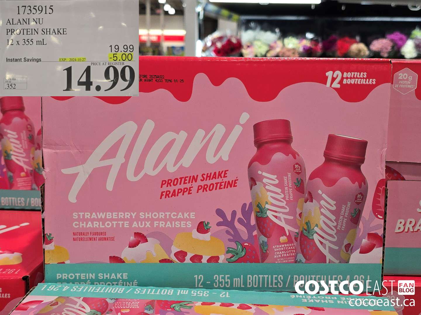 1735915 ALANI NU PROTEIN SHAKE 12 X 355 ML ($5.00 INSTANT SAVINGS EXPIRES ON 2024-10-27) $14.99