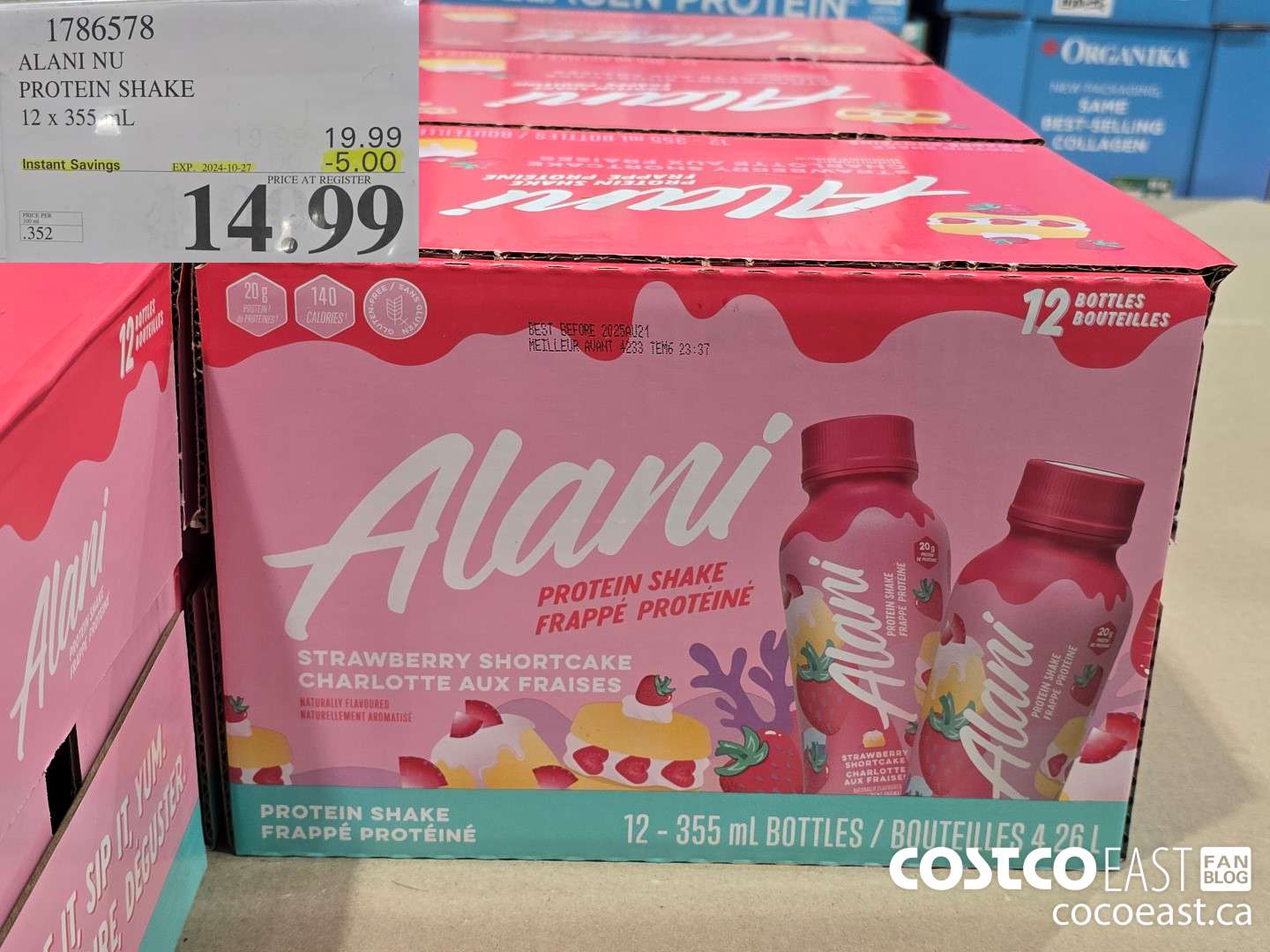 1786578 ALANI NU PROTEIN SHAKE 12 x 355 ML ($5.00 INSTANT SAVINGS EXPIRES ON 2024-10-27) $14.99