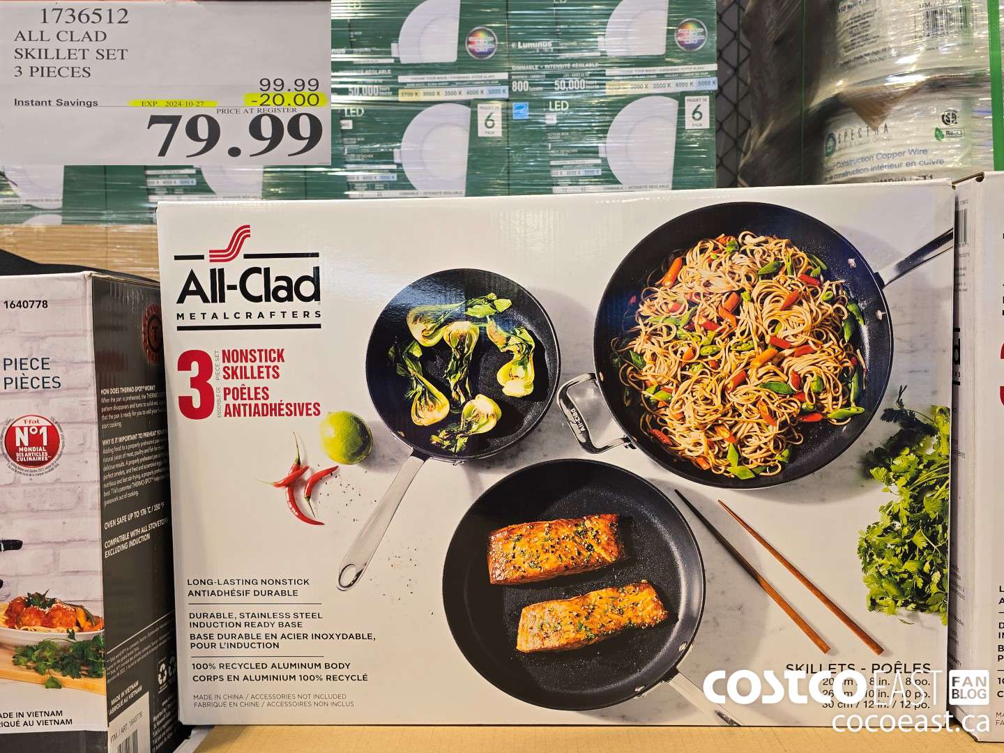 1736512 ALL CLAD SKILLET SET 3 PIECES ($20.00 INSTANT SAVINGS EXPIRES ON 2024-10-27) $79.99