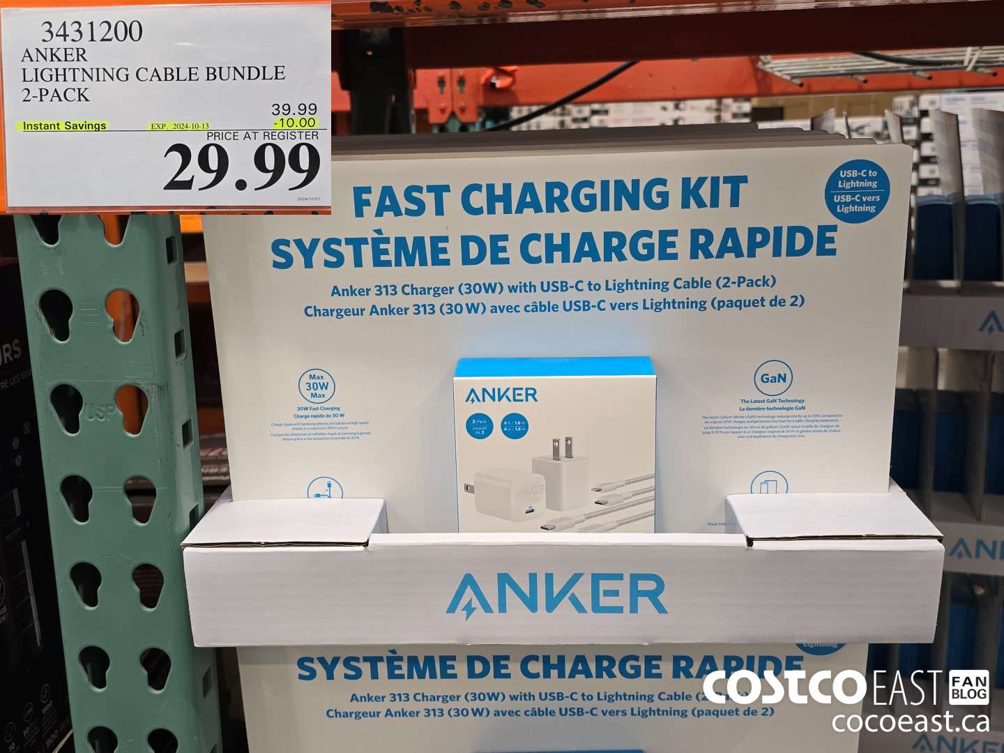 3431200 ANKER LIGHTNING CABLE BUNDLE 2-PACK ($10.00 INSTANT SAVINGS EXPIRES ON 2024-10-13) $29.99