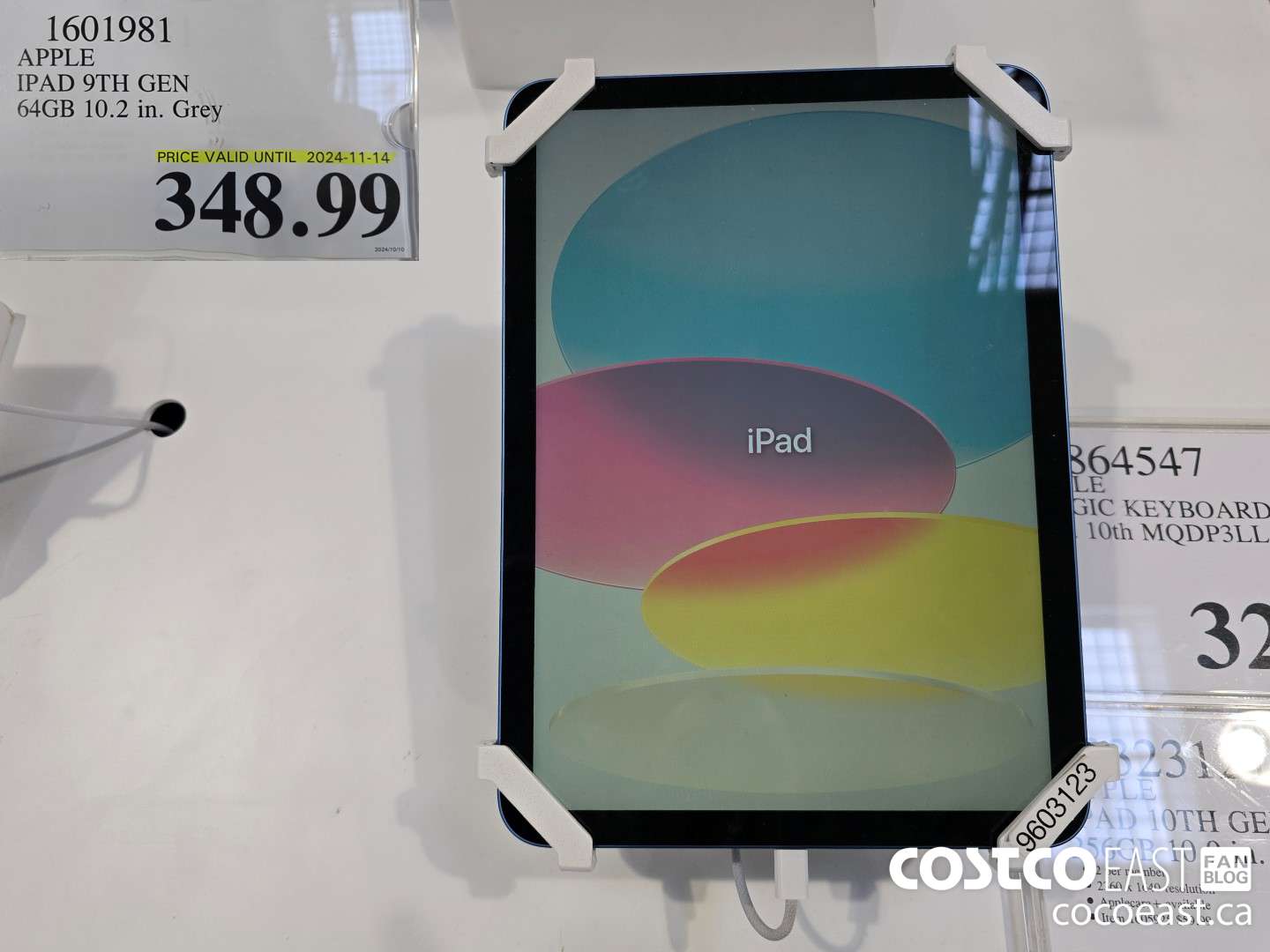1601981 APPLE IPAD 9TH GEN 64GB 10.2 IN. GREY $348.99