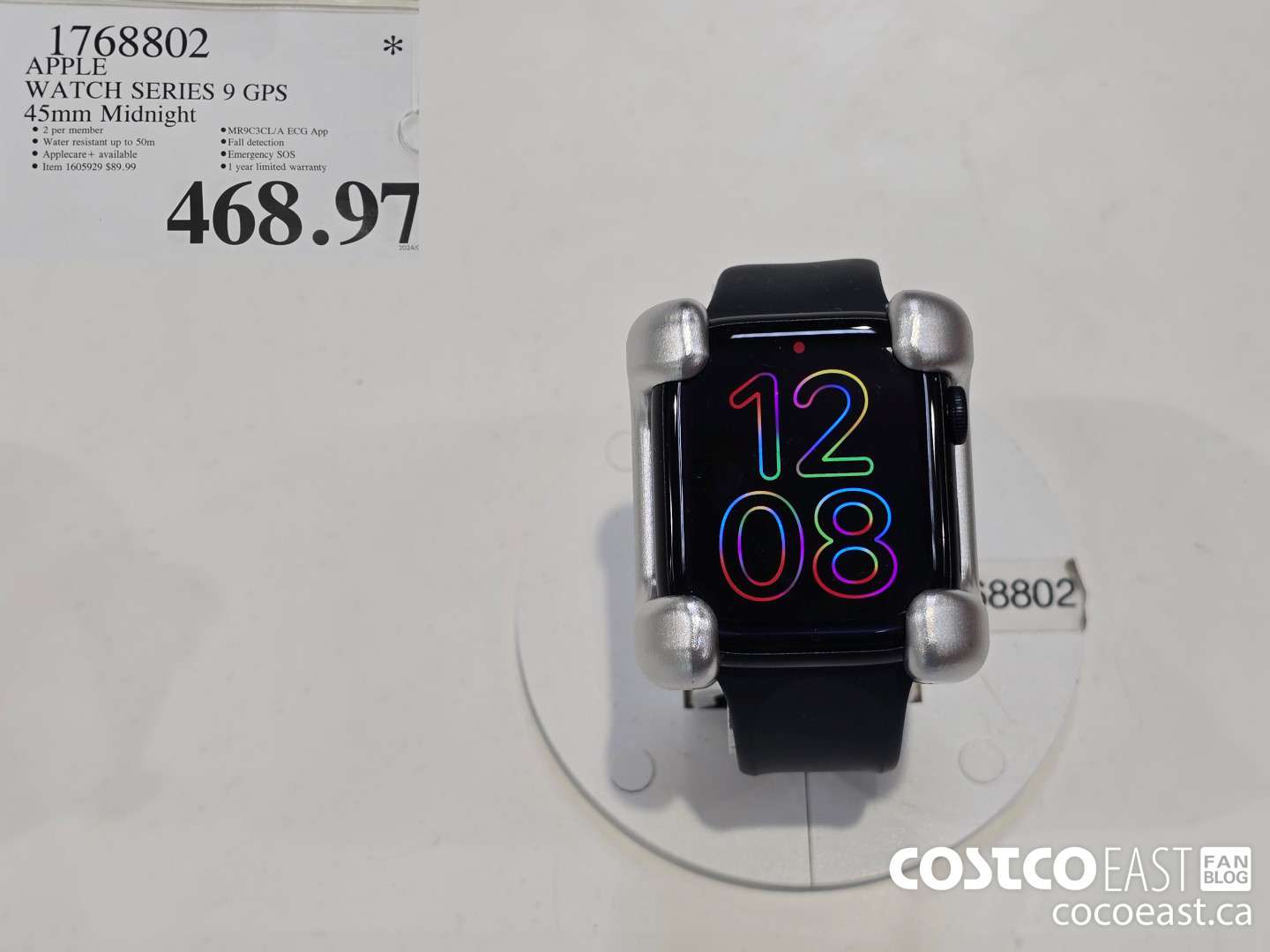 1768802 APPLE WATCH SERIES 9 GPS 45mm Midnight $468.97