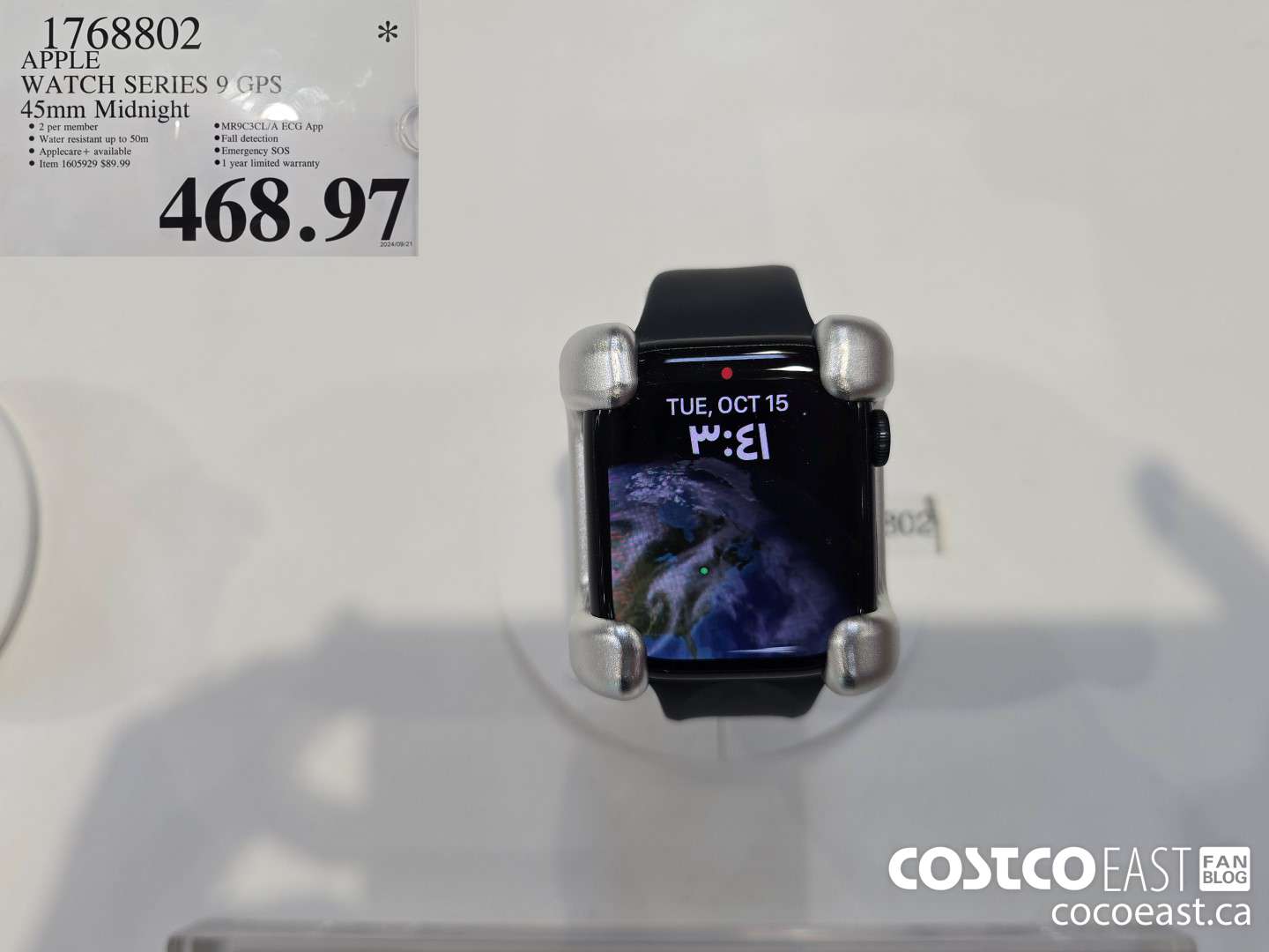 1768802 APPLE WATCH SERIES 9 GPS 45mm Midnight $468.97