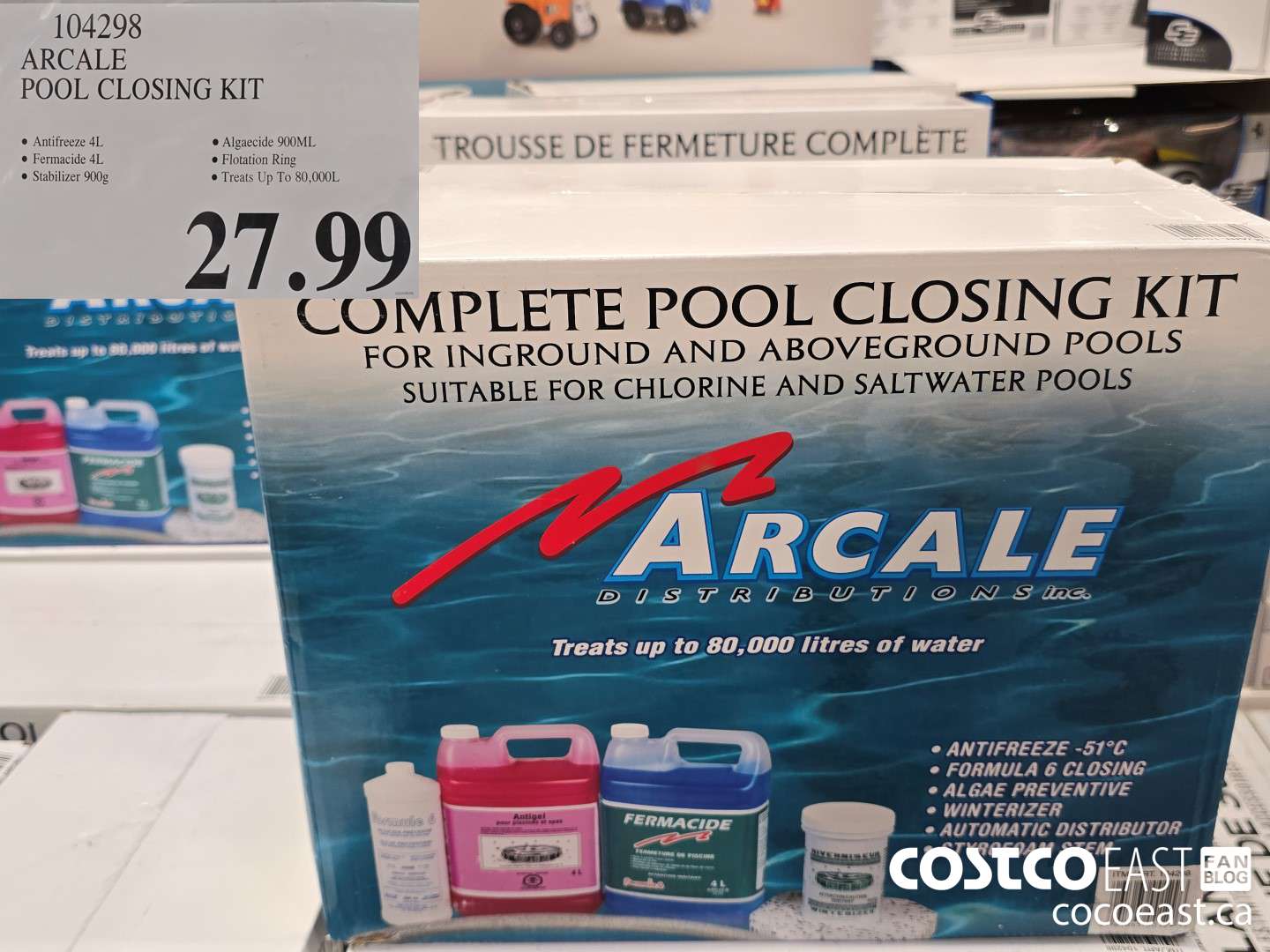 104298 ARCALE POOL CLOSING KIT $27.99