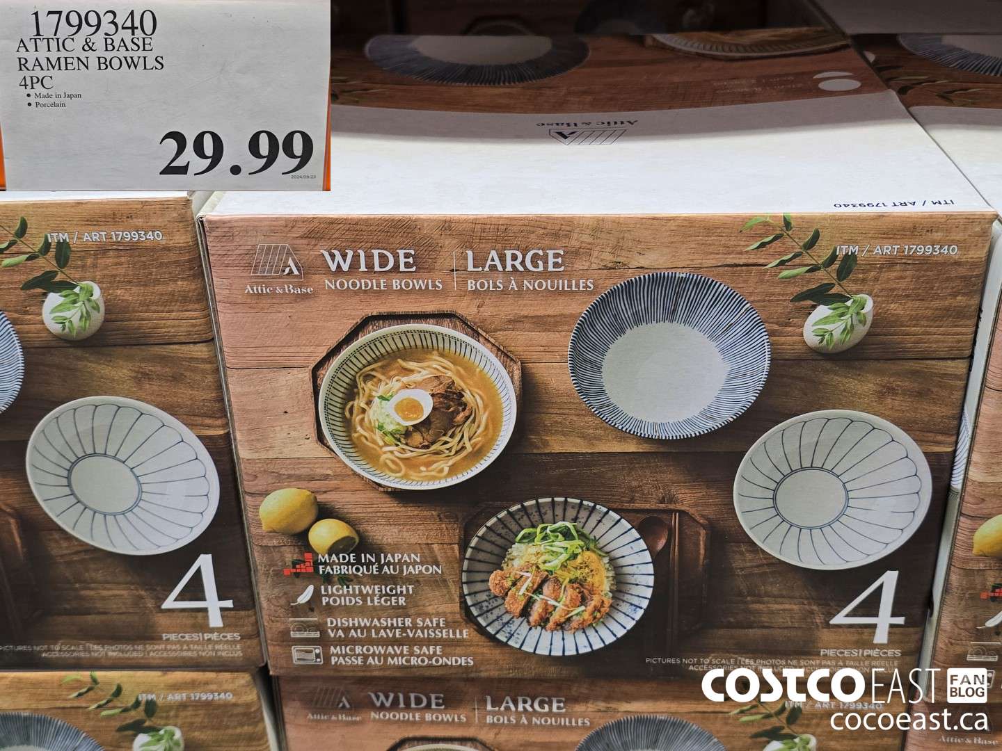 1799340 ATTIC & BASE RAMEN BOWLS 4 PC $29.99